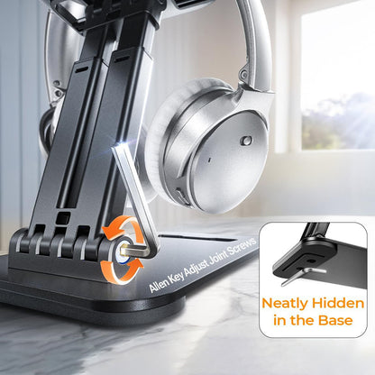 Stojan na stůl Lisen pro telefon / tablet, 4inch - 15.9inch, černý YL0424080007