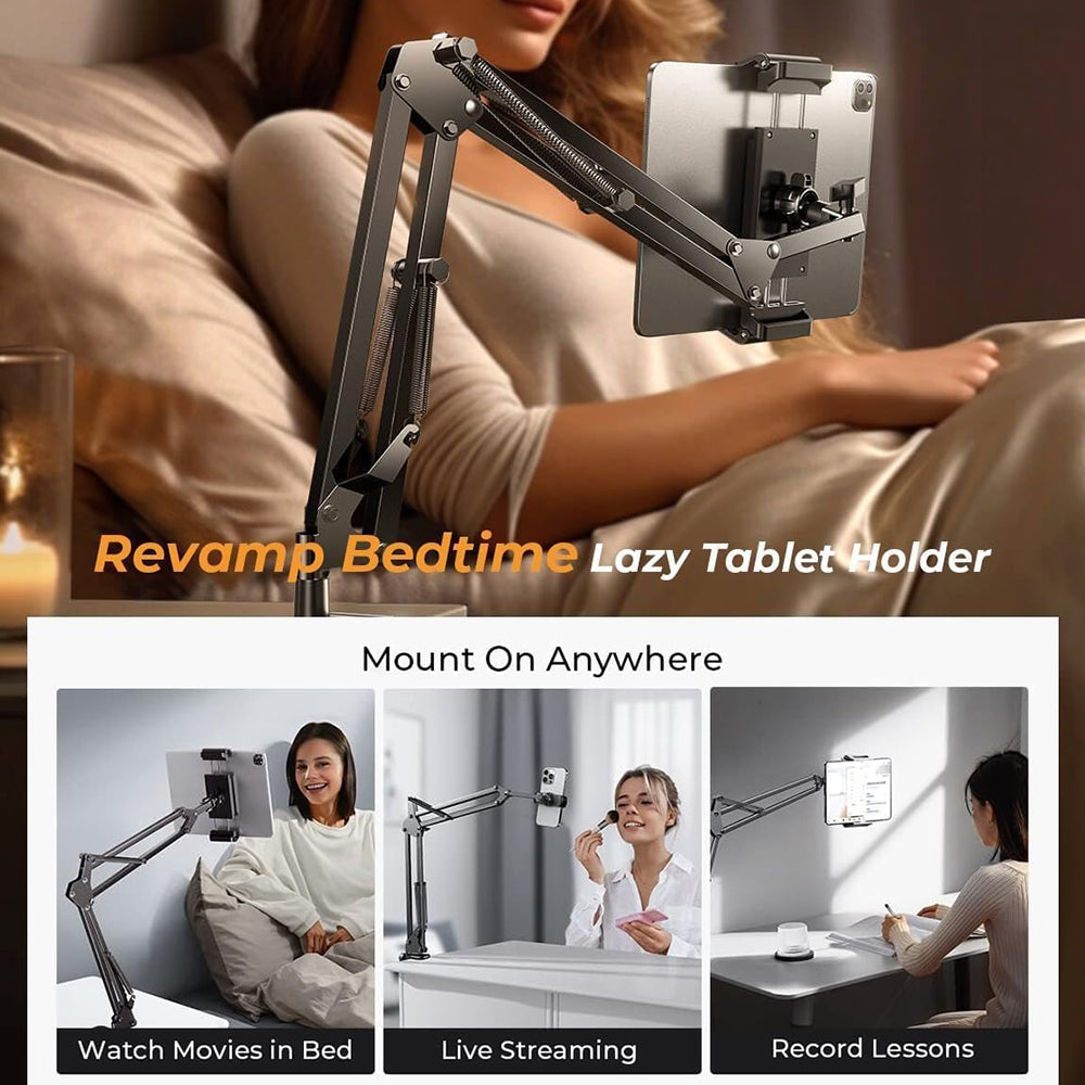 Stojan na stůl Lisen pro telefon / tablet, 4,7 palce - 12,9 palce, černý YL0223060007