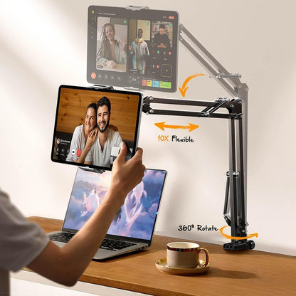 Stojan na stůl Lisen pro telefon / tablet, 4,7 palce - 12,9 palce, černý YL0223060007