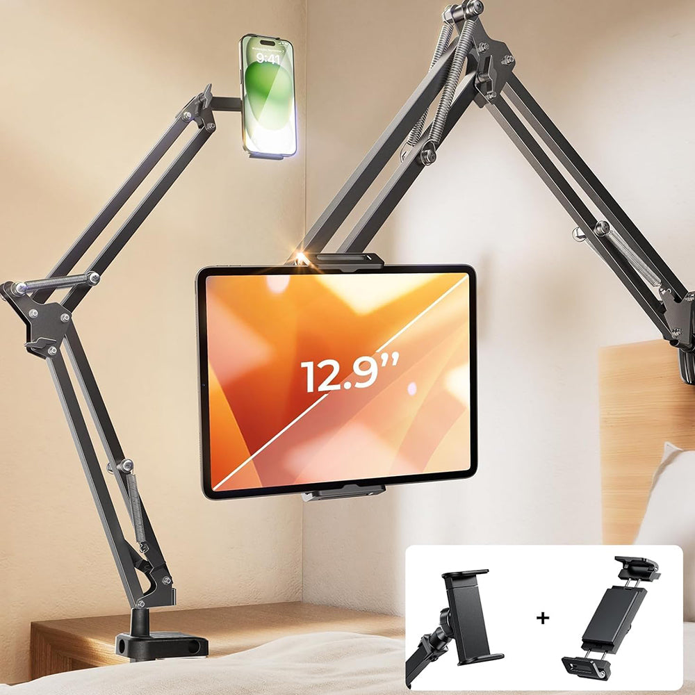 Stojan na stůl Lisen pro telefon / tablet, 4,7 palce - 12,9 palce, černý YL0223060007