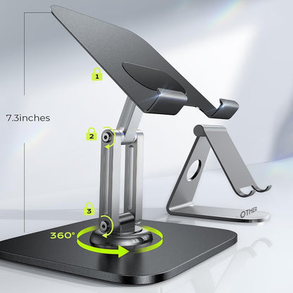 Stojan na stůl Lisen Q18 pro telefon / tablet, 4.7inch - 12.9inch, černý YL0423120002