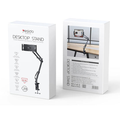 Stojan na stůl Yesido C296 pro telefon / tablet, 4 palce - 12,9 palce, černý