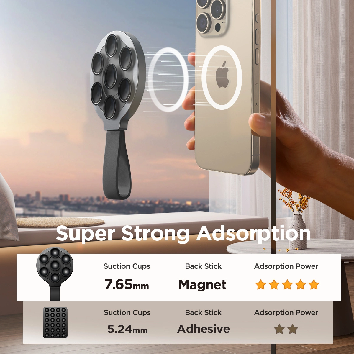 Joyroom JR-ZS393 Suction Cup Holder, Universal, Black