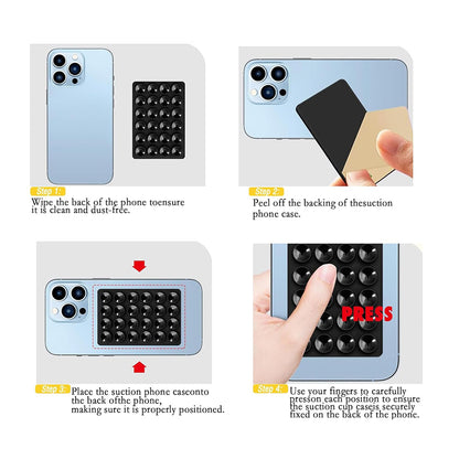 Držák s přísavkami Techsuit SPP-PAD, Růžový