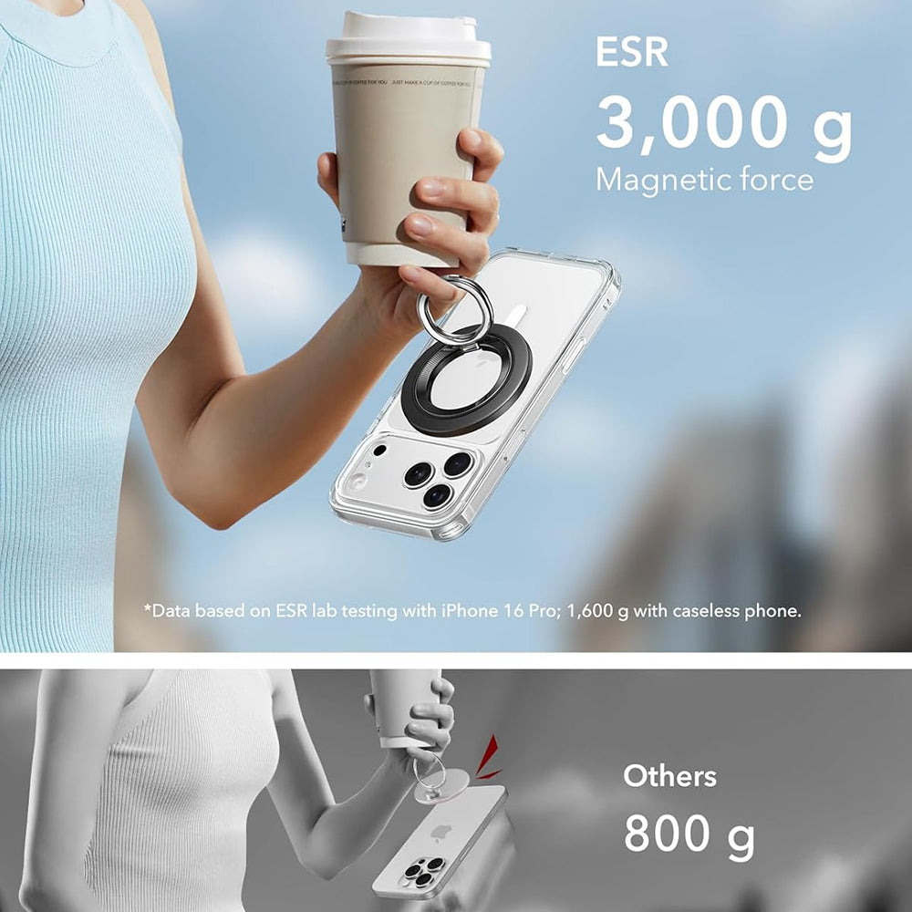 Držák na prsten ESR HaloLock, černý