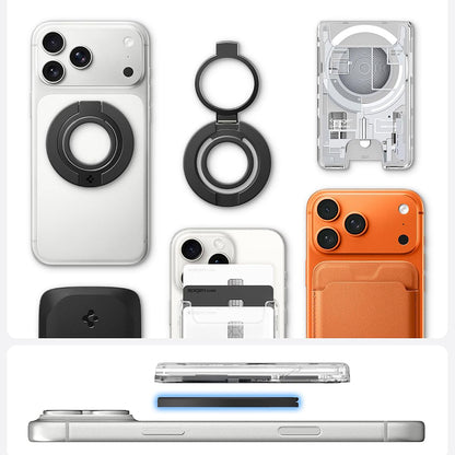 Držák na prst Spigen Dual Pop Mag S, univerzální, šedý AMP11736