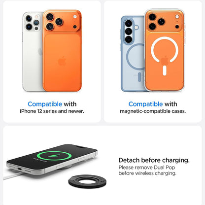 Držák na prst Spigen Dual Pop Mag S, univerzální, šedý AMP11736