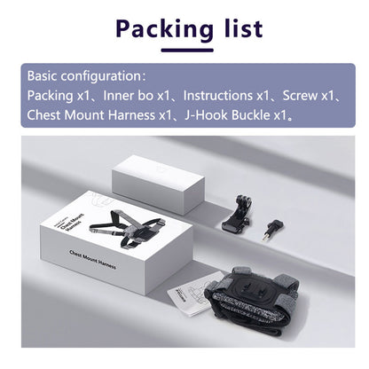 Držák na hrudní kameru Techsuit JX-002 pro GoPro Series, šedý