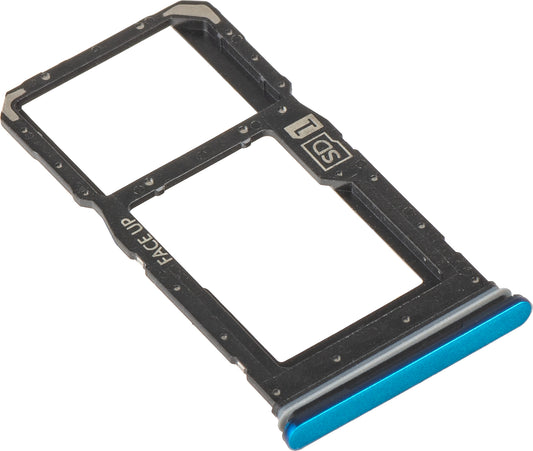 Držák SIM karty Motorola Moto G75, modrý (Aqua Blue), servisní balíček S948E44227