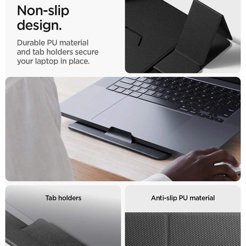 Podstavec Spigen Slim Fold LD201-S8 pro Laptop max. 16inch, Černý AMP11117