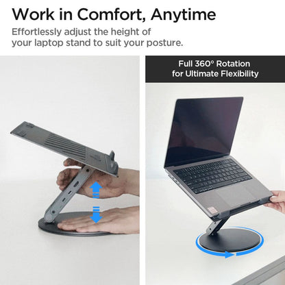 Podstavec Spigen LD204H pro laptop, stříbrný