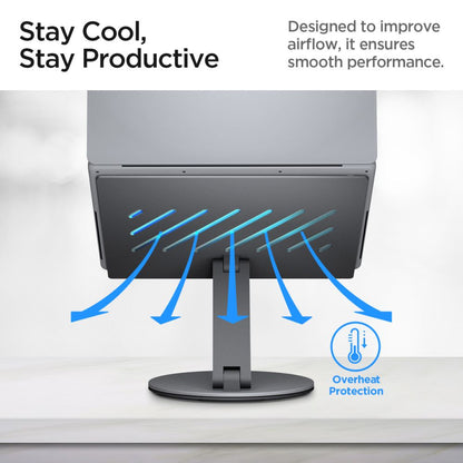 Podstavec Spigen LD204H pro laptop, stříbrný