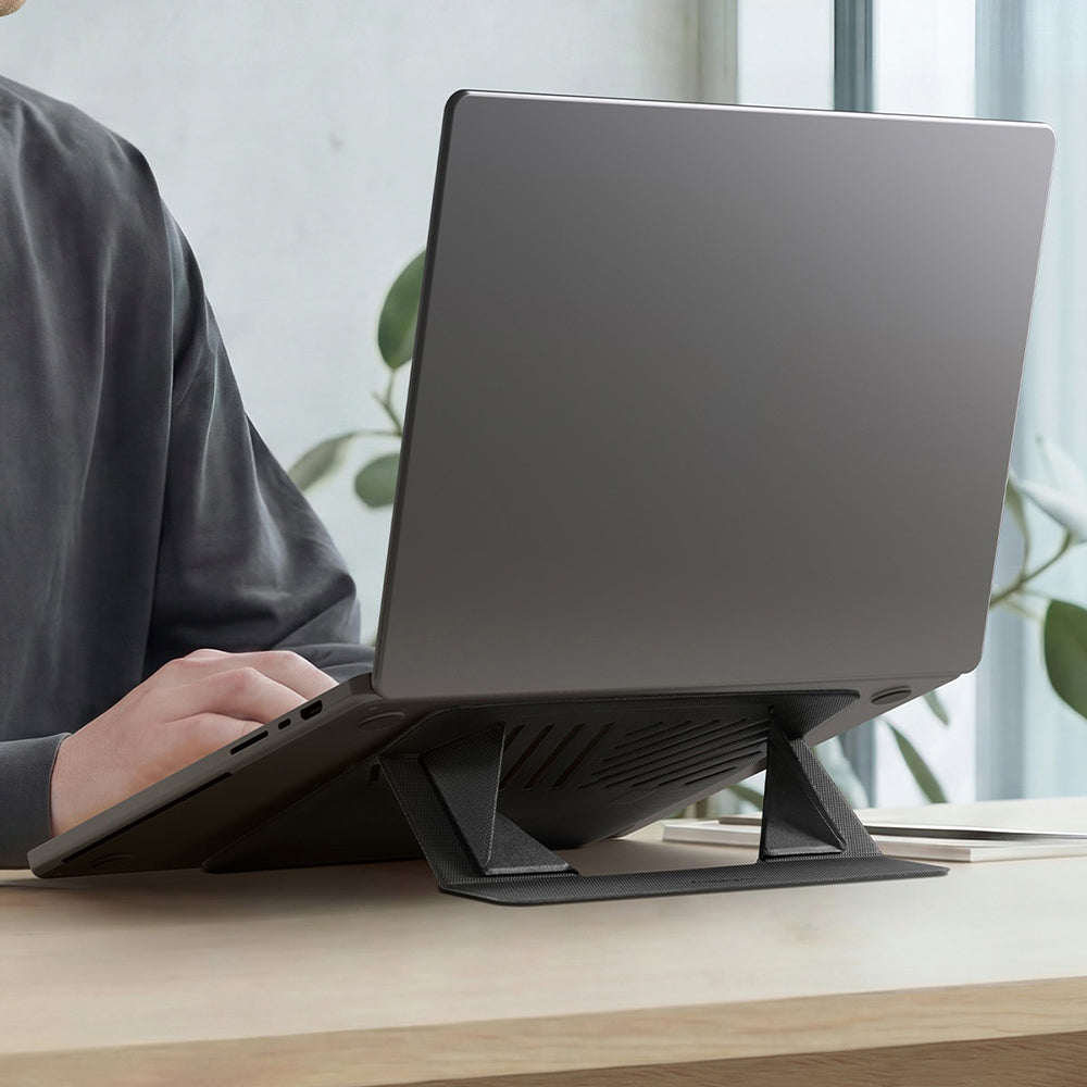 Stojan Spigen Slim Fold LD201-S6 pro notebook max. 14 palců, černý AMP11115