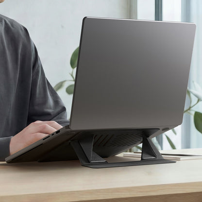 Stojan Spigen Slim Fold LD201-S6 pro notebook max. 14 palců, černý AMP11115