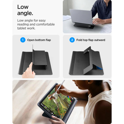 Stojan Spigen Slim Fold LD201-S7 pro notebook max. 14 palců, černý AMP11116