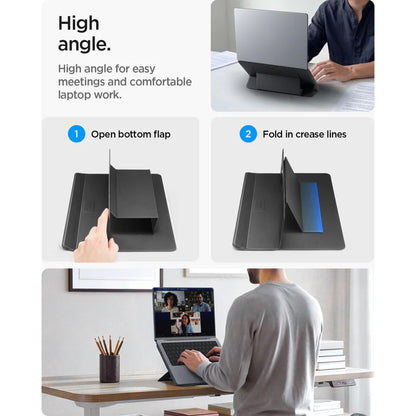 Stojan Spigen Slim Fold LD201-S7 pro notebook max. 14 palců, černý AMP11116