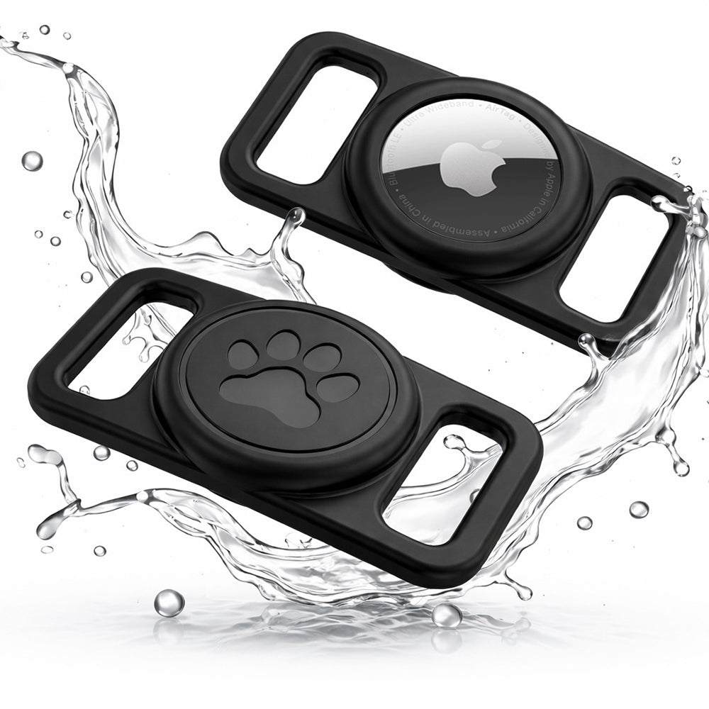 Podpora Techsuit BuddyGuard DG1 pro Apple AirTag na obojek domácího zvířete, černá
