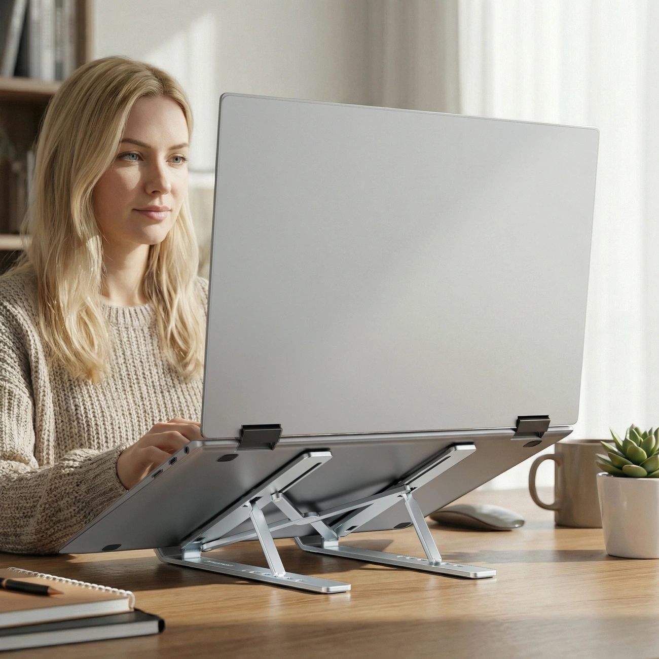 Stojan WZK WDCX-X8S pro notebook 10palců - 16palců, Stříbrný