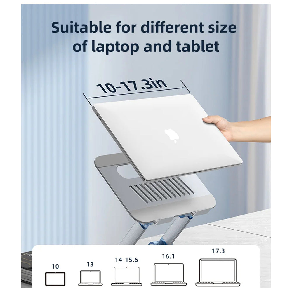 Podstavec Yesido LP06 pro laptop 10inch - 17.3inch, stříbrný