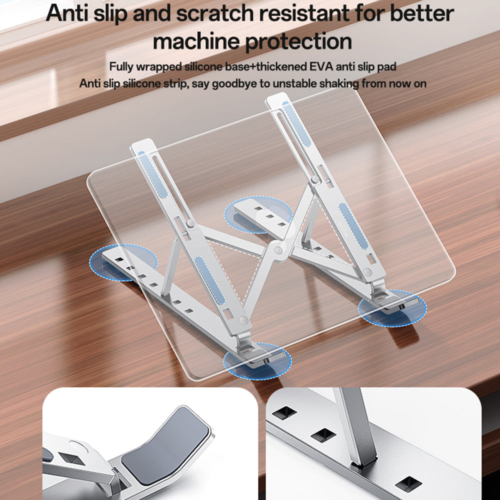 Podstavec Yesido LP07 pro laptop 13palců - 20palců, Stříbrný