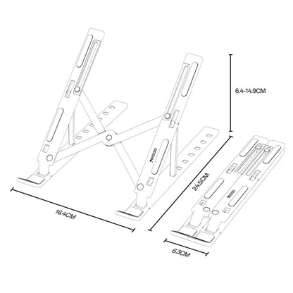 Podstavec Yesido LP07 pro laptop 13palců - 20palců, Stříbrný