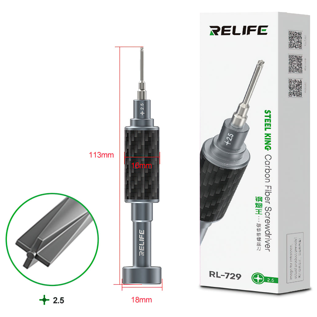 Šroubovák Relife RL-729, Plochý kříž 2.5mm
