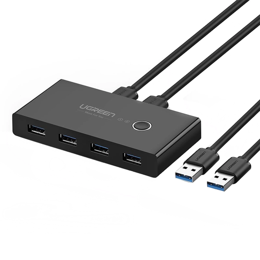 Switch USB UGREEN US216 (30768) Two Sharing Box Nová verze, 4 x USB-A 3.0, Černá