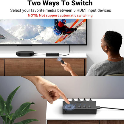 Přepínač HDMI videa UGREEN CM568 (90512), černý