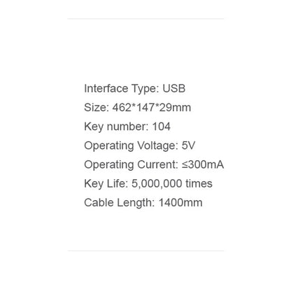 Herní klávesnice HAVIT KB866L, RGB, 1.4m, Černá Červená