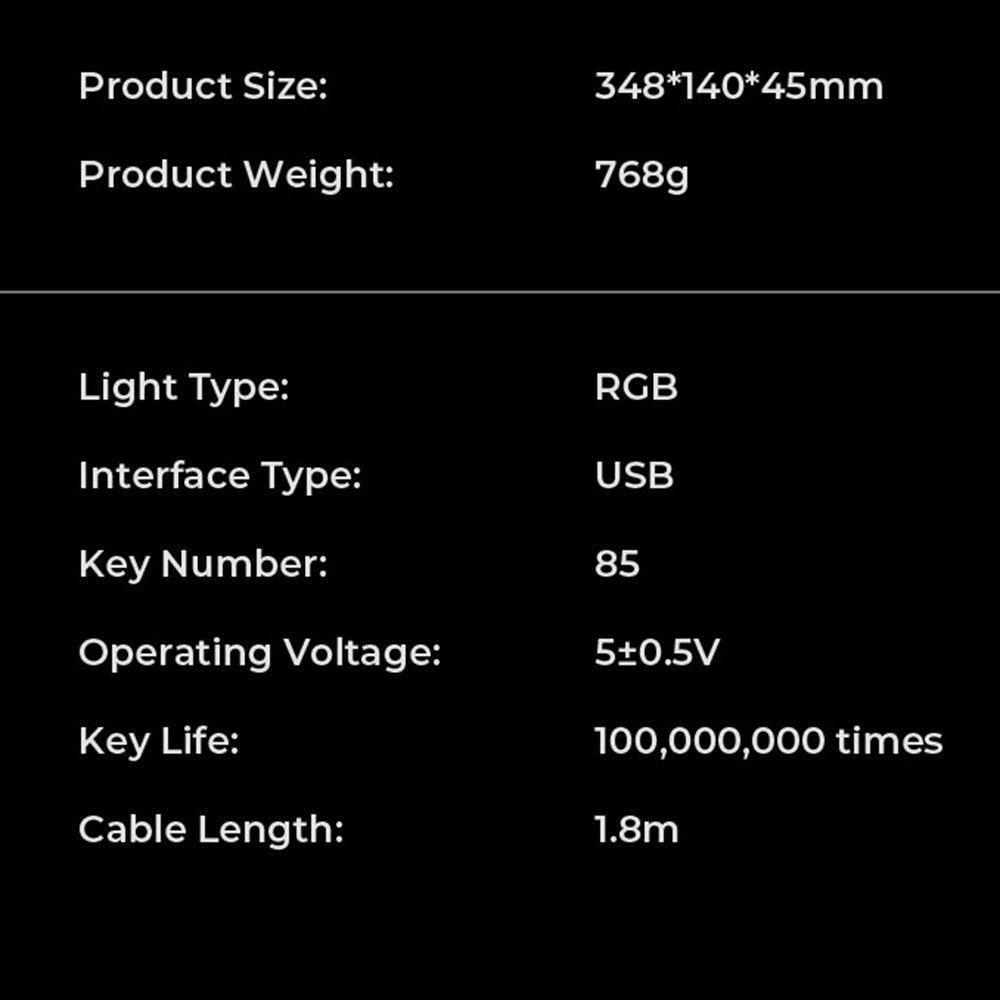 Herní klávesnice HAVIT KB904L, RGB, 1.8m, černá zelená