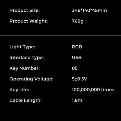 Herní klávesnice HAVIT KB904L, RGB, 1.8m, černá zelená