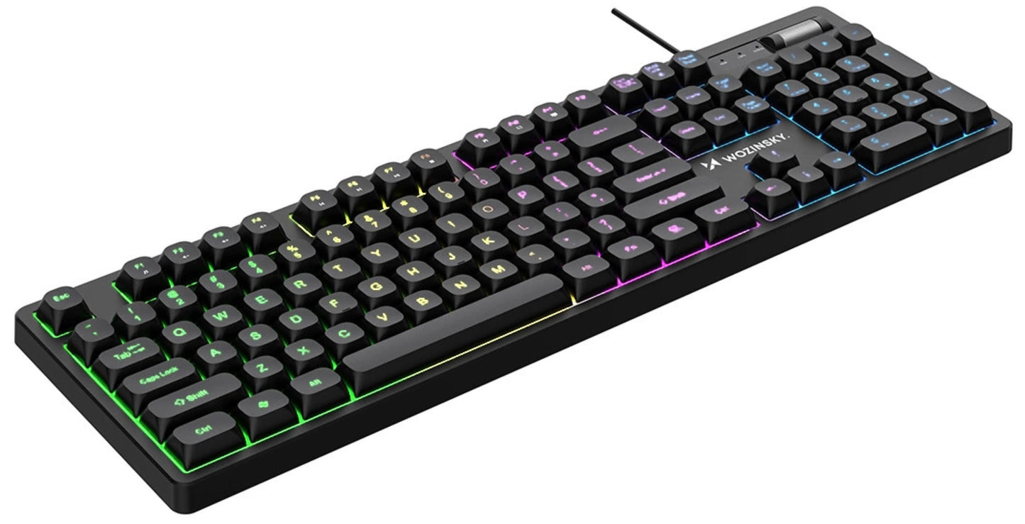 Herní klávesnice Wired USB WZK WKG-200, RGB, 1,5 m, černá