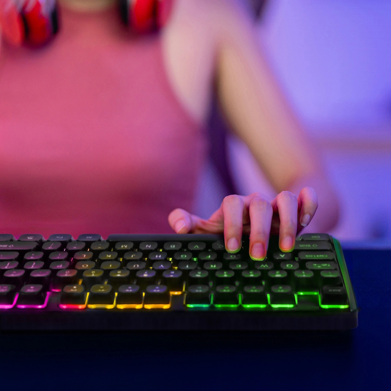 Herní klávesnice Wired USB WZK WKG-200, RGB, 1,5 m, černá