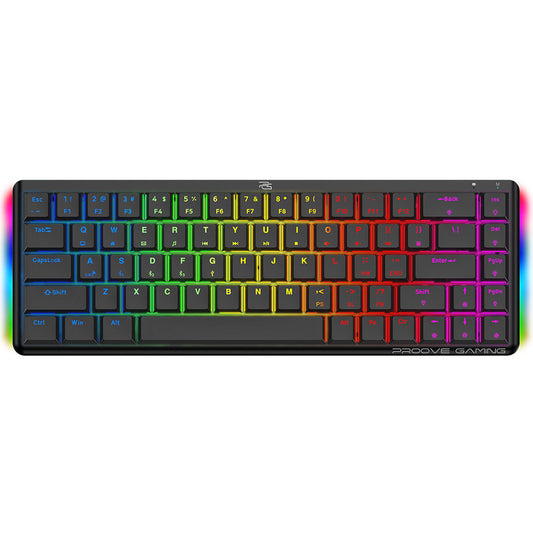 Bezdrátová herní klávesnice Proove AFK, RGB, BT / Wi-Fi / kabelová, 1,5m, černá WKAFKEN22001