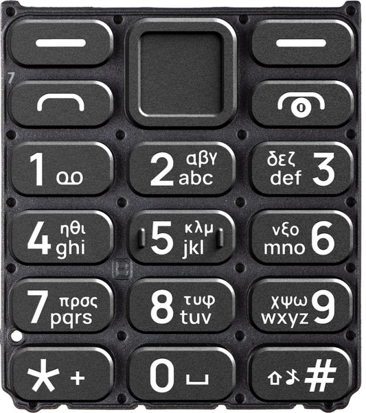Řecká klávesnice pro HMD 110 / Nokia 110 (2024), černá
