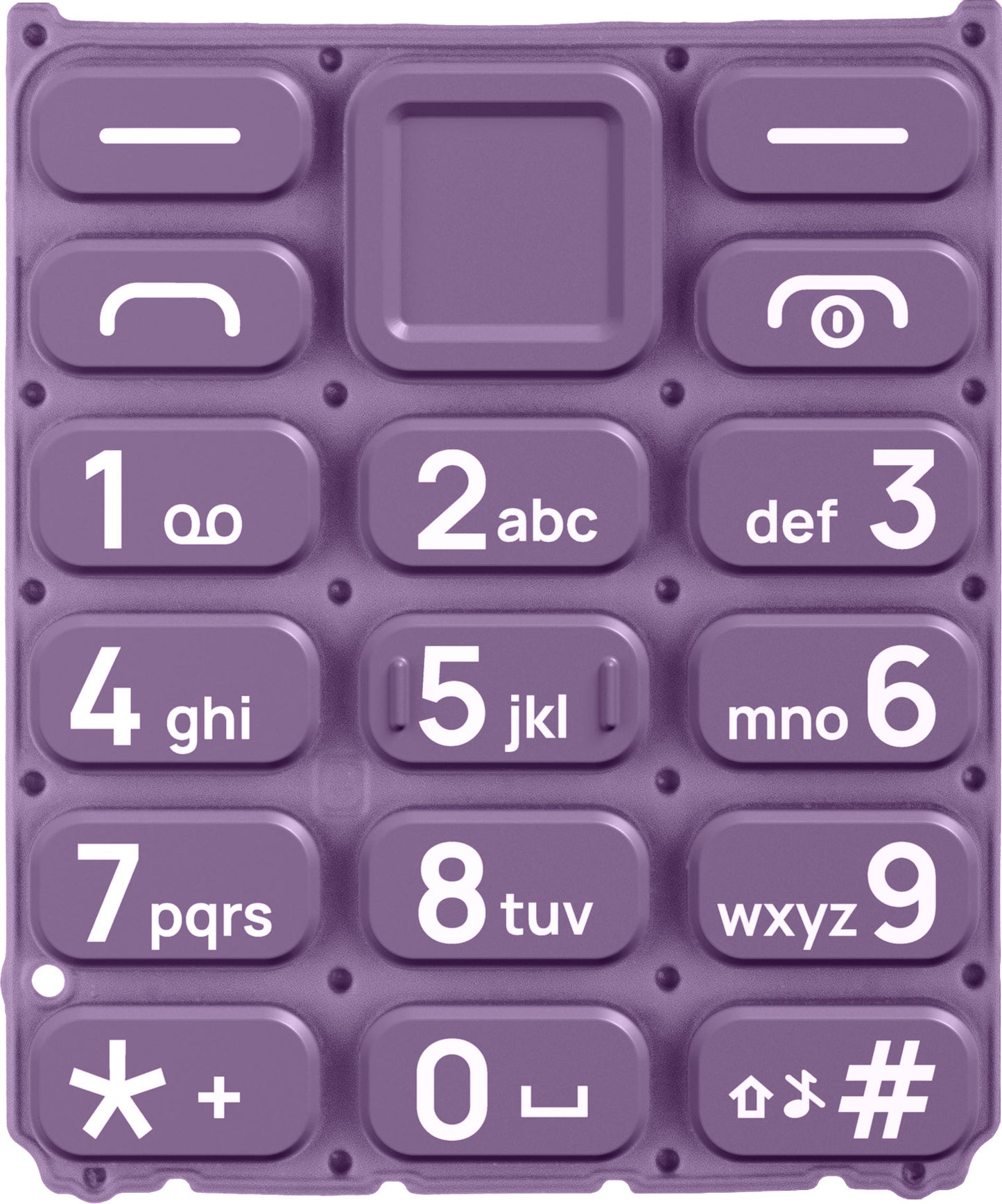 Latinská klávesnice pro HMD 105 / Nokia 105 (2024), fialová