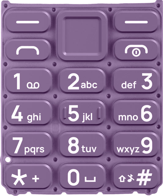 Latinská klávesnice pro HMD 105 / Nokia 105 (2024), fialová