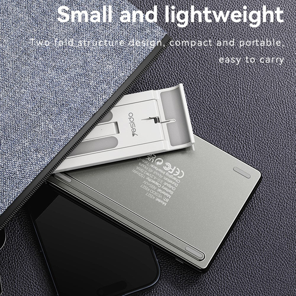 Skládací Bluetooth klávesnice Yesido KB27, černá