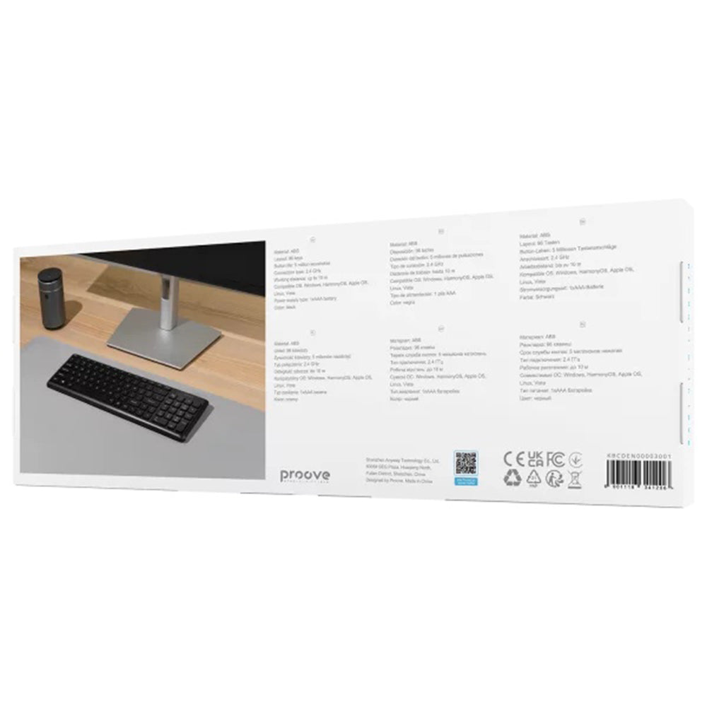 Klávesnice Wireless Proove Classic Code, Černá KBCDEN00003001