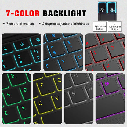 Bezdrátová klávesnice Techsuit WK1, RGB, Černá