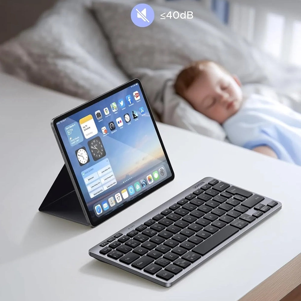 Bezdrátová klávesnice UGREEN 75049, BT / Wi-Fi, černá