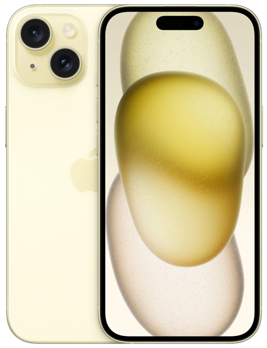 Mobilní telefon Apple iPhone 15, 128GB, žlutý MTP23ZD/A