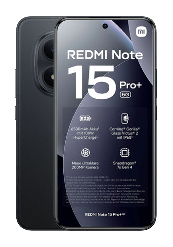 Mobilní telefon Xiaomi Redmi Note 15 Pro+ 5G, 512GB, 12GB, Black MZB0LW2EU