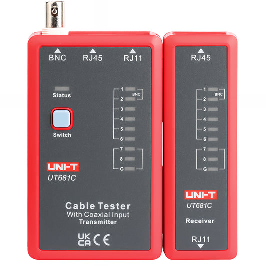 Tester kabelu sítě UTP / BNC UNI-T UT681C