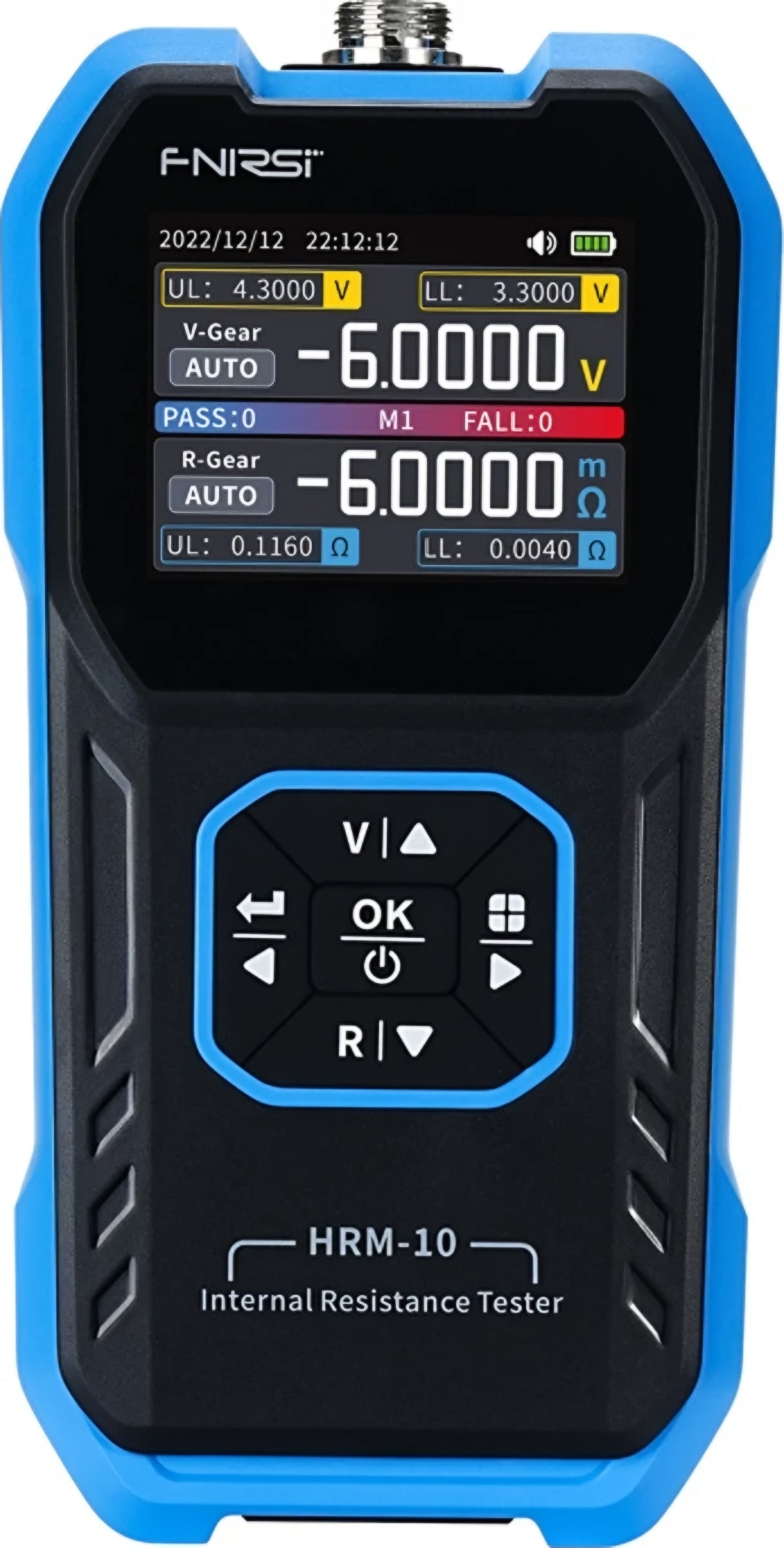 Tester Service Fnirsi HRM-10 pro měření vnitřního odporu a napětí baterie / akumulátoru