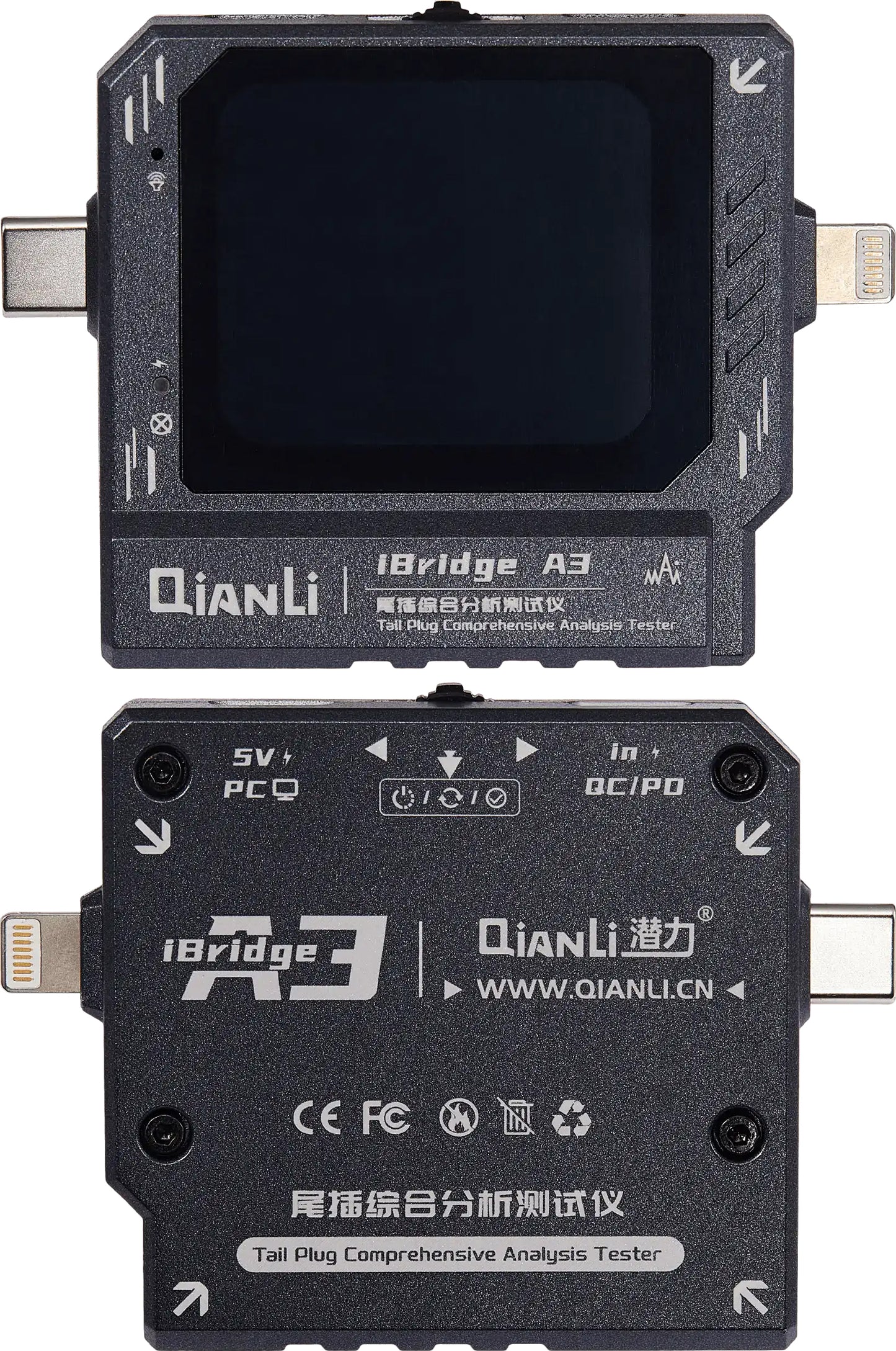 Tester Service QIANLI iBridge A3, Lightning (8pinů) / USB-C (24pinů)