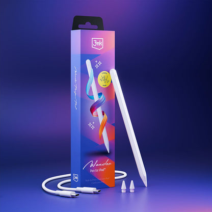 Touch Pen 3MK Wonder pro Apple iPad, Aktivní verze, Bílá