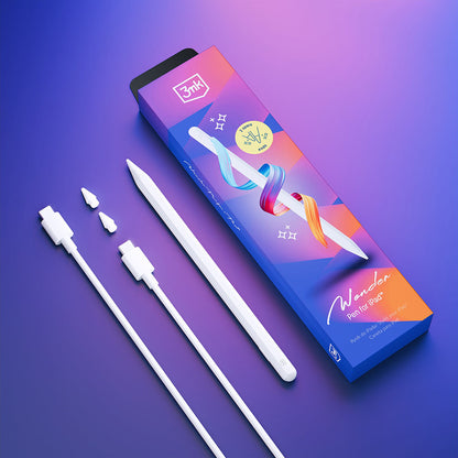 Touch Pen 3MK Wonder pro Apple iPad, Aktivní verze, Bílá