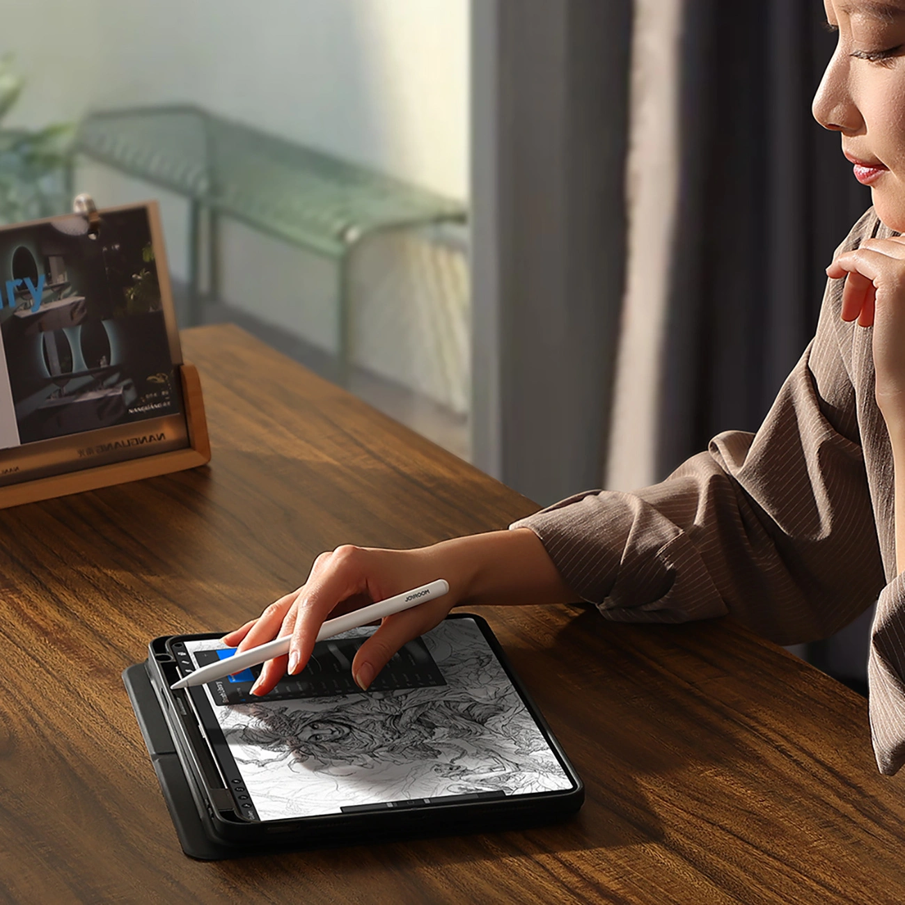 Dotykové pero Joyroom JR-X9S Pro pro Apple iPad, Aktivní verze, bílé