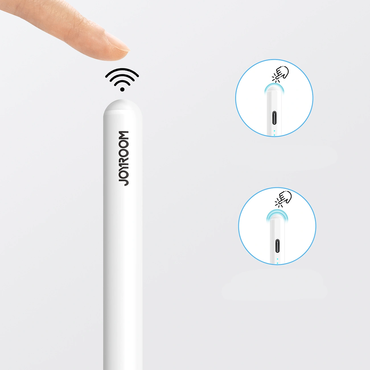 Dotykové pero Joyroom JR-X9S Pro pro Apple iPad, Aktivní verze, bílé